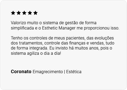 Sistema para clínicas de estética | Esthetic Manager